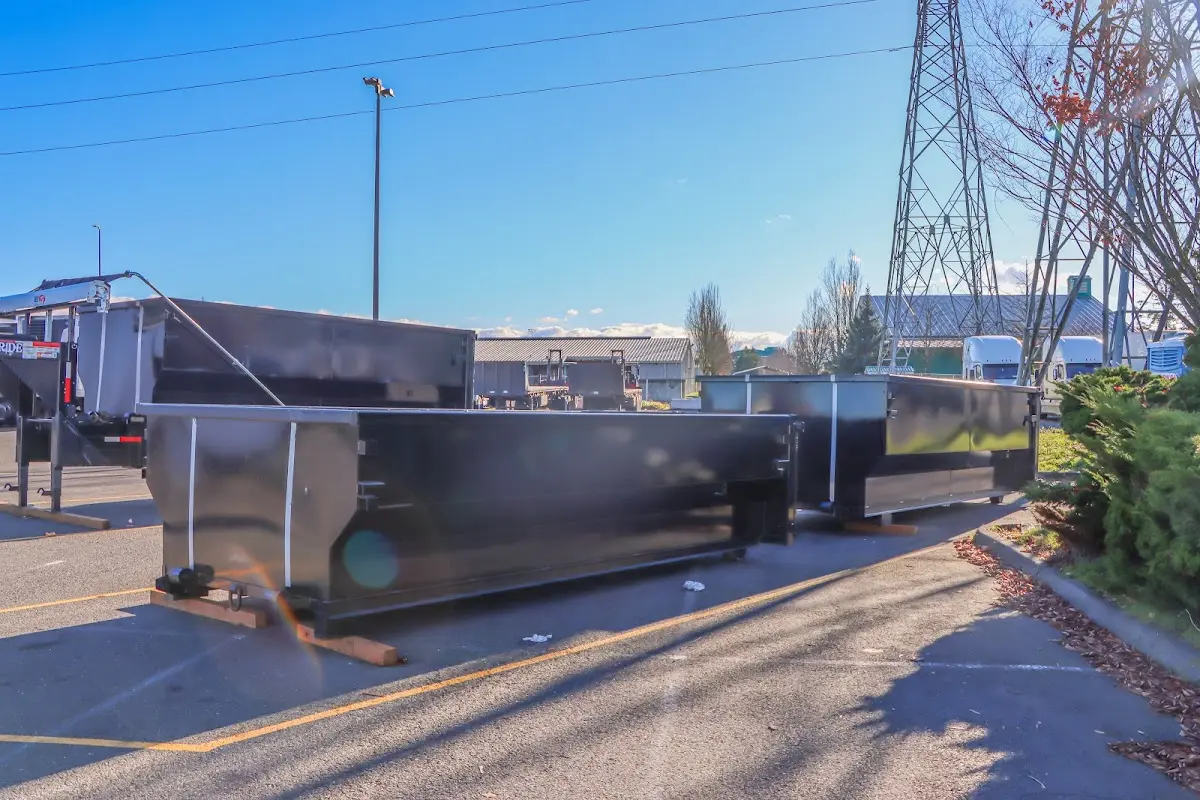 Roll-off dumpster ready for waste disposal at job site for 3 Yard Dumpster Rental in Aspen